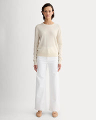 The Classic Crew in Cashmere | Bone