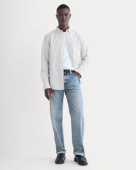The Slim Oxford Shirt | Bone/Navy | Tall