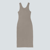 The '90s Rib Dress | Clay