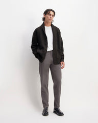The Felted Merino Shawl Collar Cardigan | Charcoal