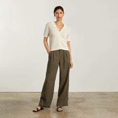 The Linen Way-High® Drape Pant | Beech