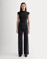The Form Funnel-Neck Bodysuit | Black