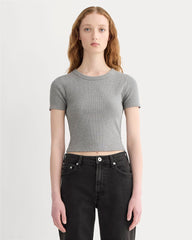 The '90s Rib Tee | Mid Heather Grey