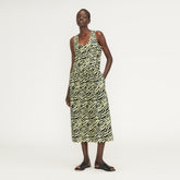 The Poplin Summer Dress | Pale Yellow Tiger Stripe