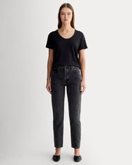 The Air Scoop-Neck Tee | Black