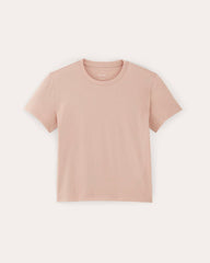 The Box-Cut Tee in Essential Cotton | Rose Smoke | No Pocket