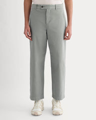Cropped Slub Trouser | Agave Green