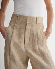 The Linen Way-High® Drape Pant | Cornstalk Chambray