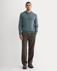 The Felted Merino Hoodie | Heather Midnight Navy