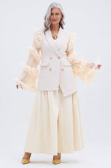 LIVING OVER THE TOP RUFFLE SLEEVE BLAZER MINI DRESS