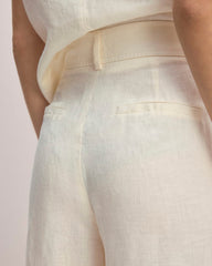 The Linen Way-High® Drape Pant | Bone