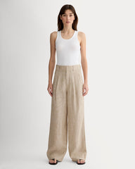The Linen Way-High® Drape Pant | Cornstalk Chambray