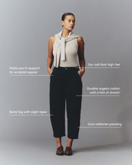 The Utility Barrel Pant | Washed Black | Regular