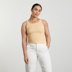 The Pima Micro-Rib Short Tank | Melon