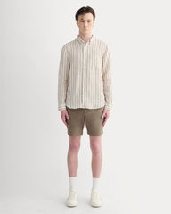 The Classic Shirt in Linen | Bone / Toasted Coconut