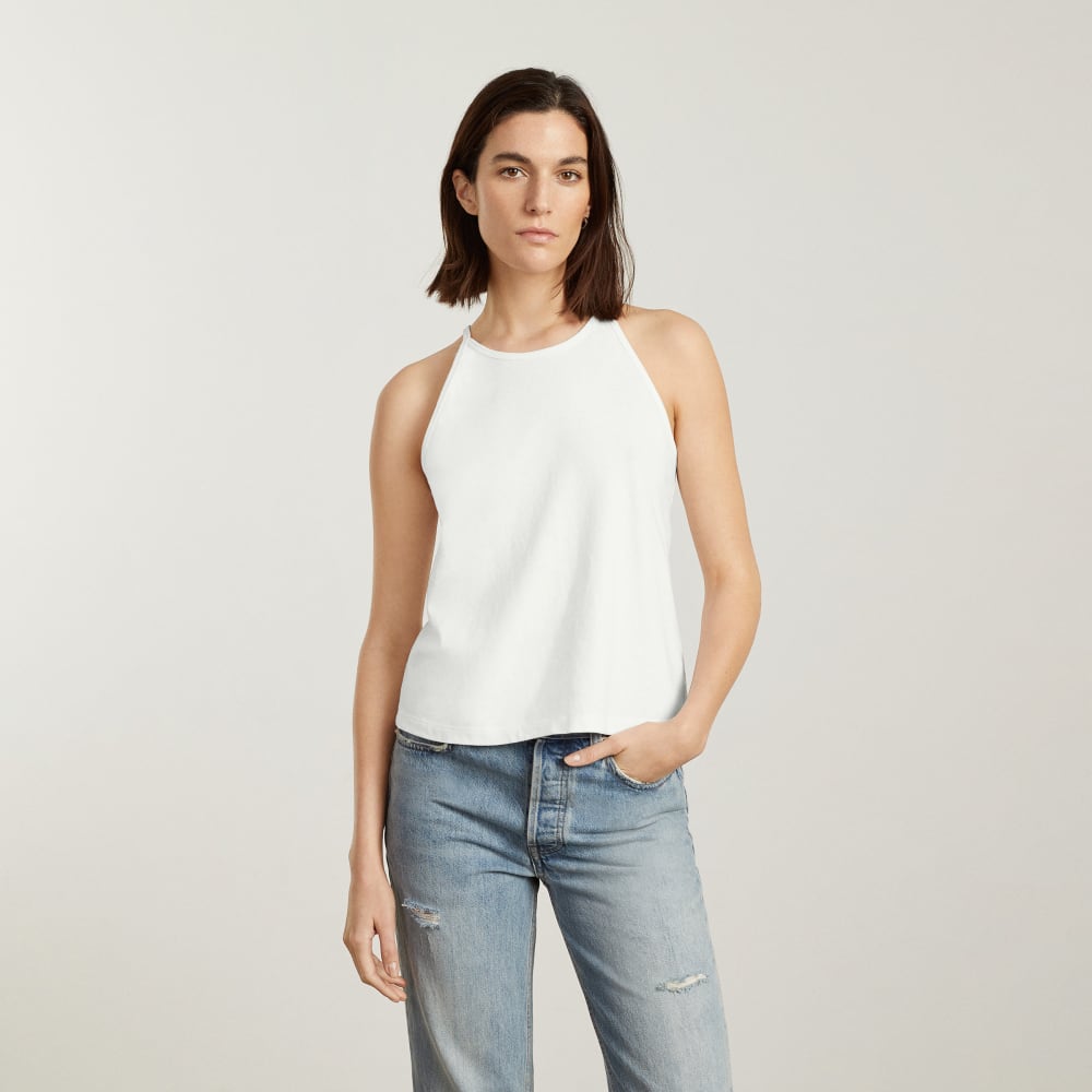 The Hemp Cutaway Tank | White