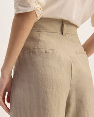 The Linen Way-High® Drape Pant  | Trench Coat Khaki