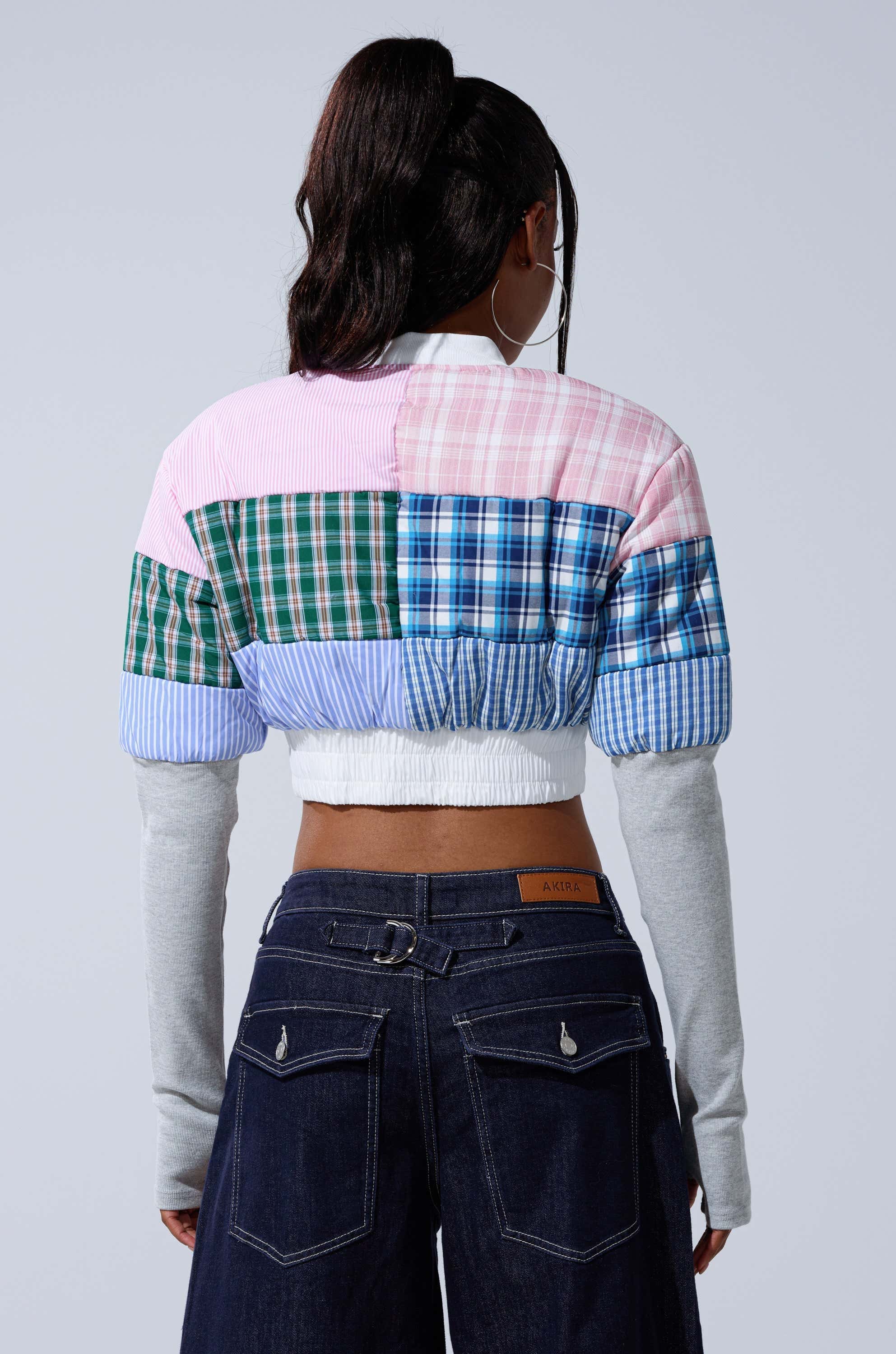 BABY GIRL PATCHWORK BOMBER