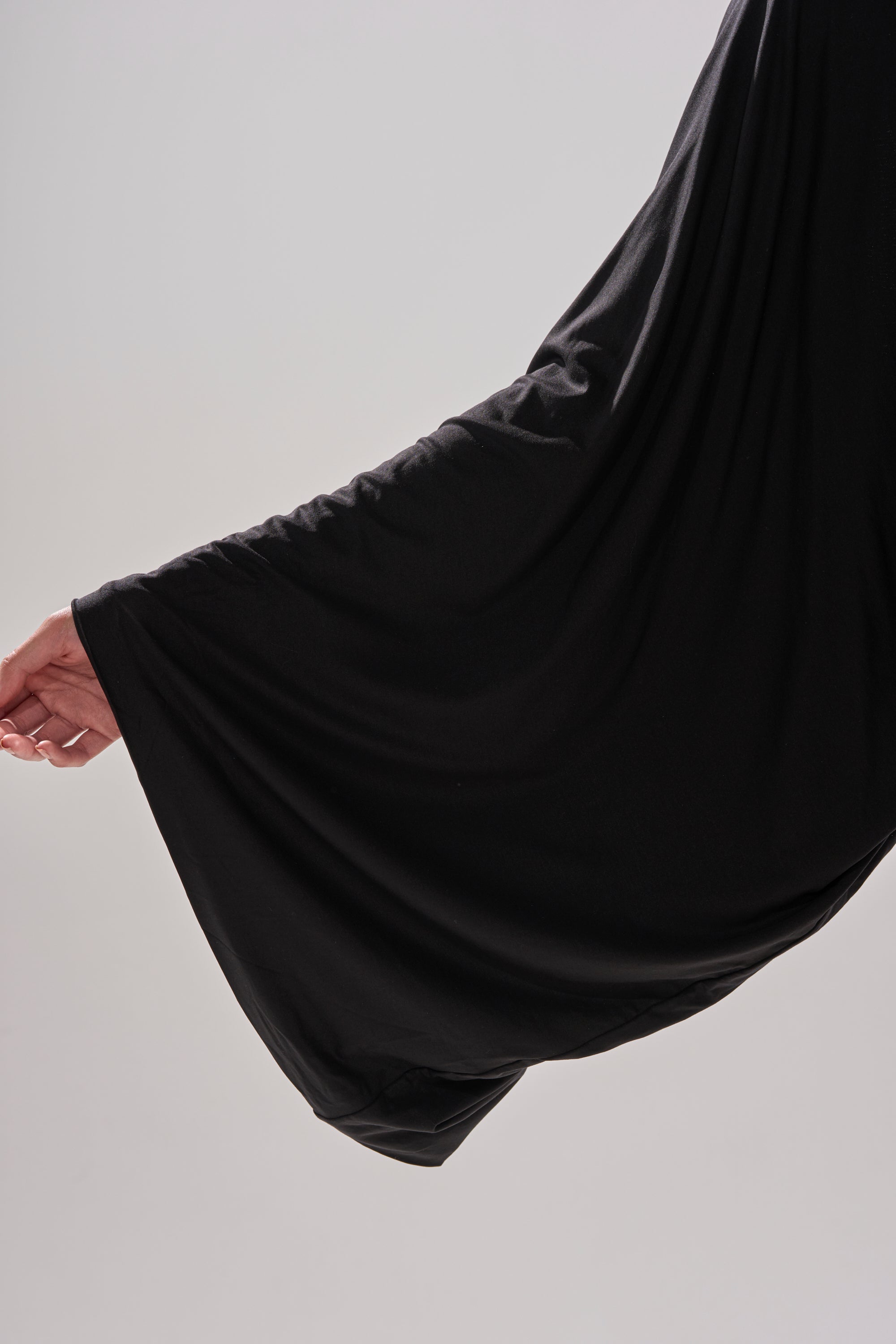 DIANA DRAPED MINI DRESS IN BLACK