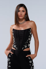 FEELING RICH CORSET WITH RHINESTONE