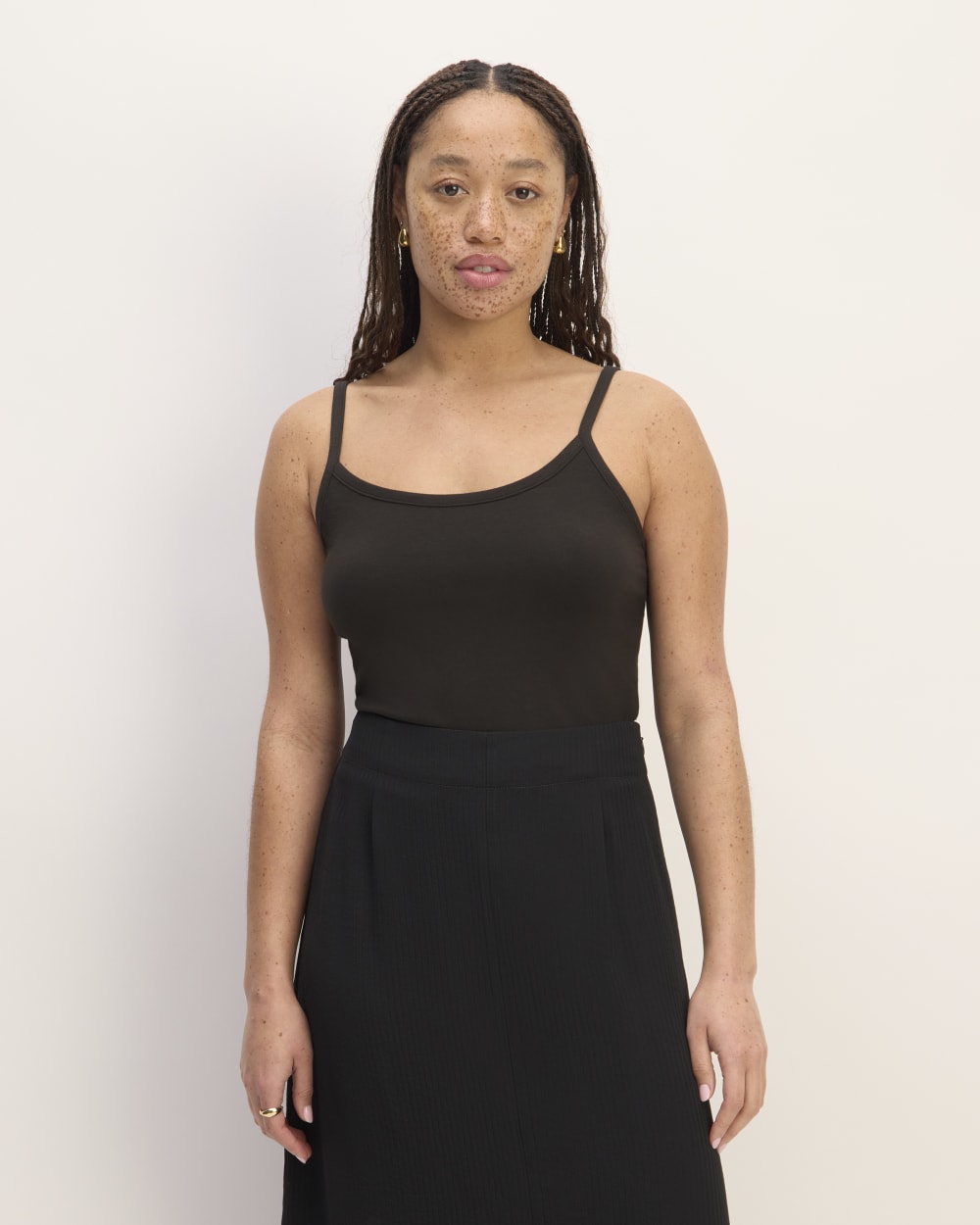 The Supima® Form Spaghetti Strap Cami | Black