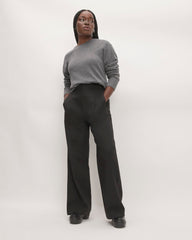 The Classic Crew in Cashmere | Heather Charcoal