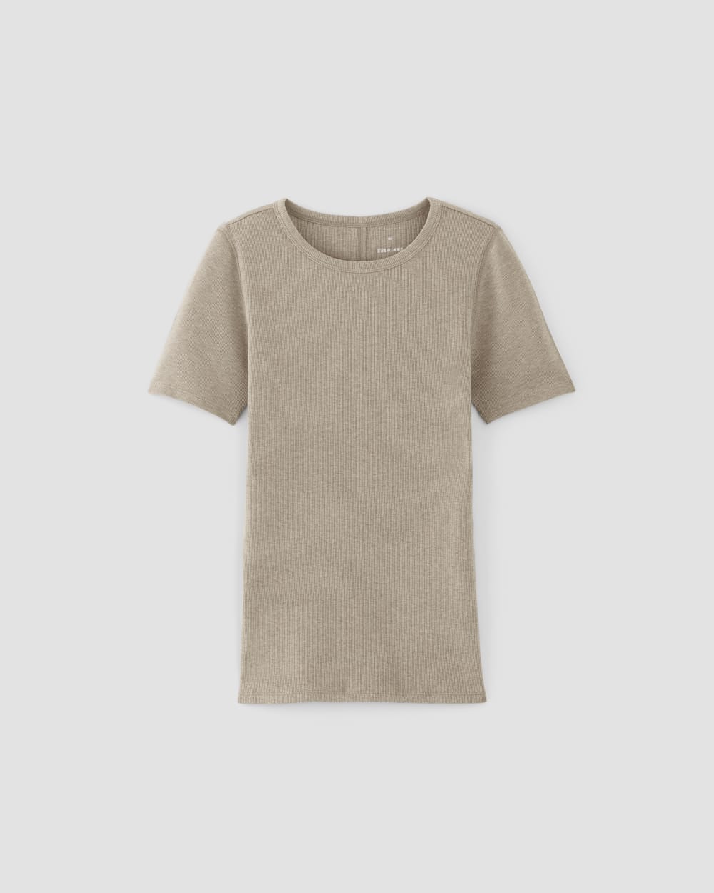The Luxe Rib Crew | Heathered Tan