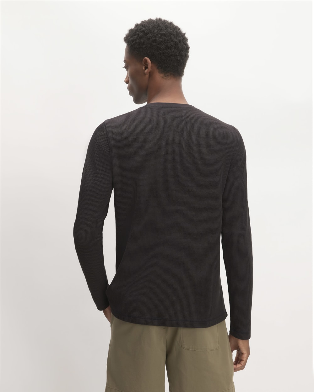 The Waffle Long-Sleeve Crew | Black