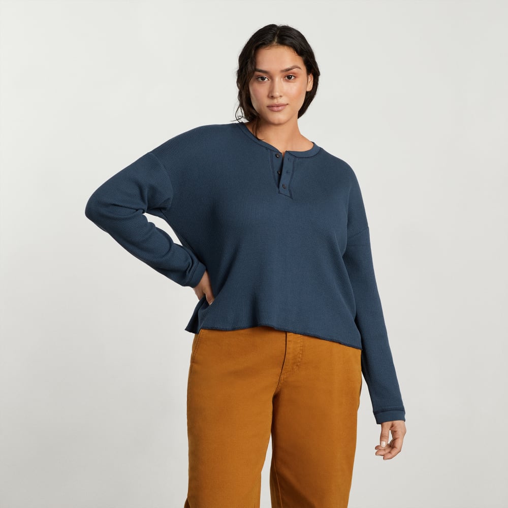 The Organic Cotton Waffle Henley | Atlantic