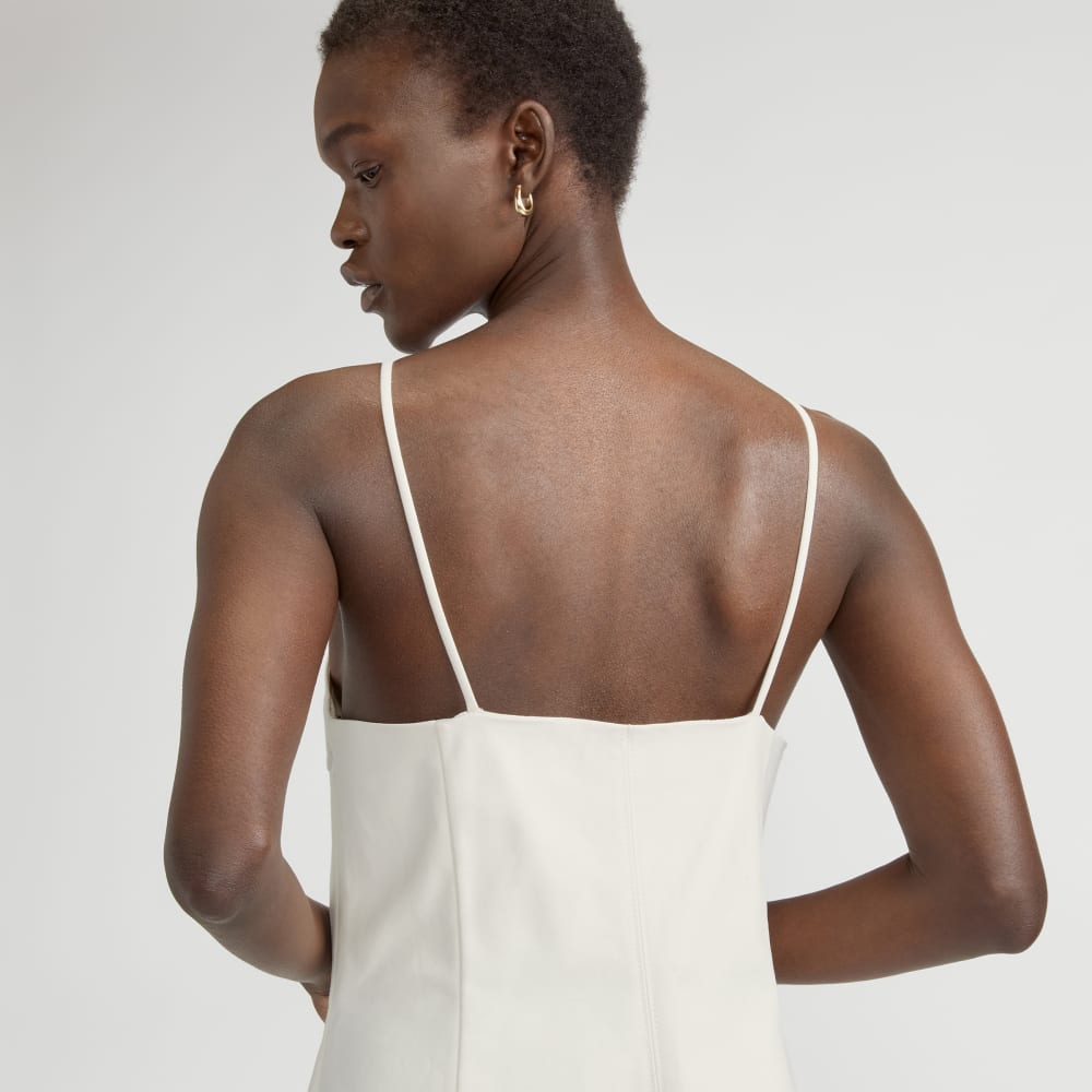 The Structured Cotton Bell Dress | Bone