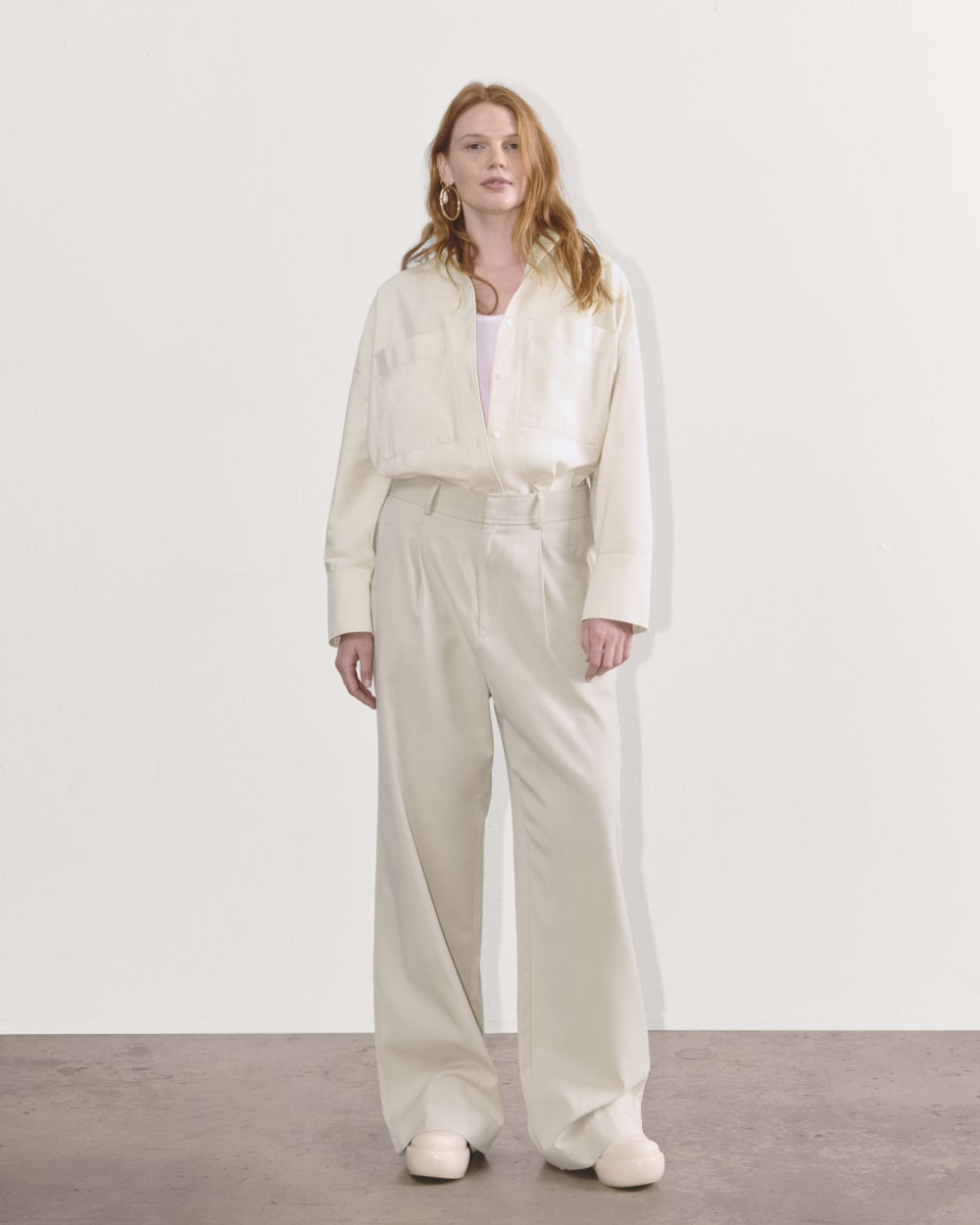 The Draper Pleated Pant in Buttersmooth | Sandstone | 30" Inseam