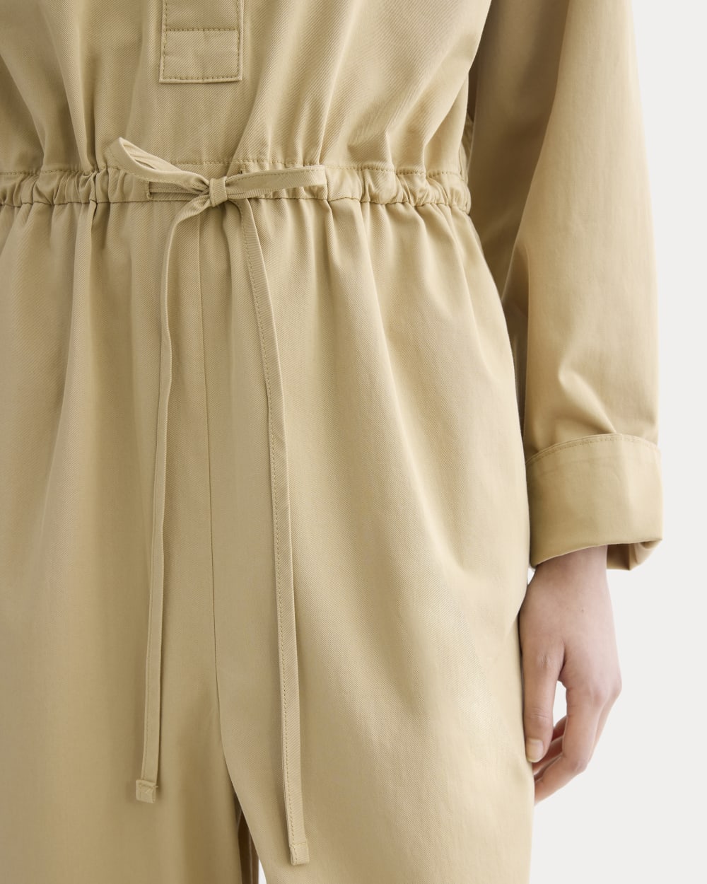 The Utility Drawstring Jumpsuit | Classic Khaki