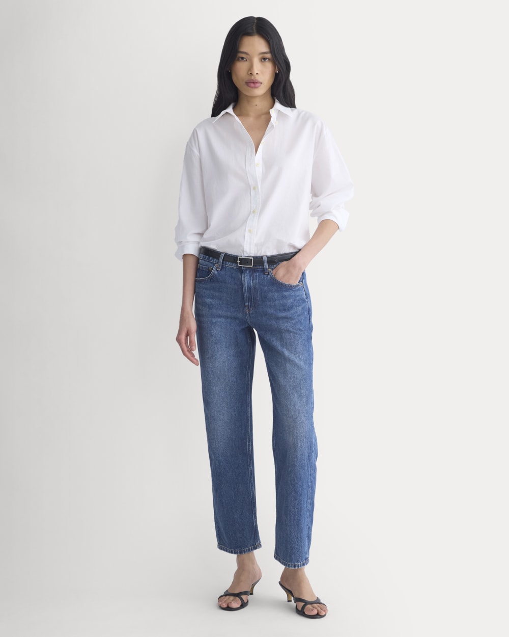 Low-Rise Straight Jean | Dark Indigo