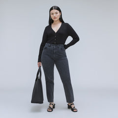 The '90s Cheeky Hourglass Jean | Washed Black | 26.5" Inseam