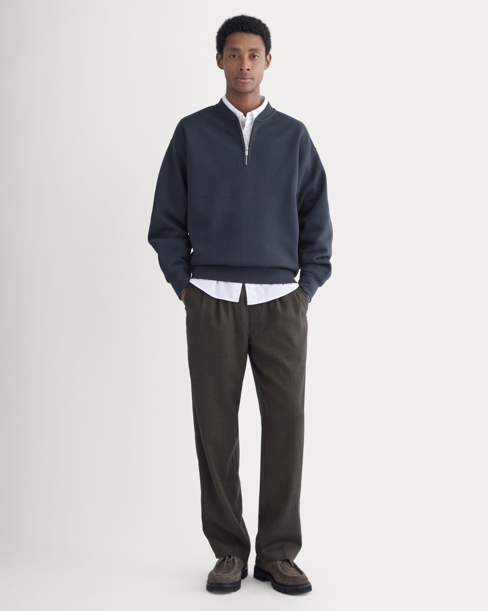 Luxe Fleece Half-Zip Pullover | Deep Navy