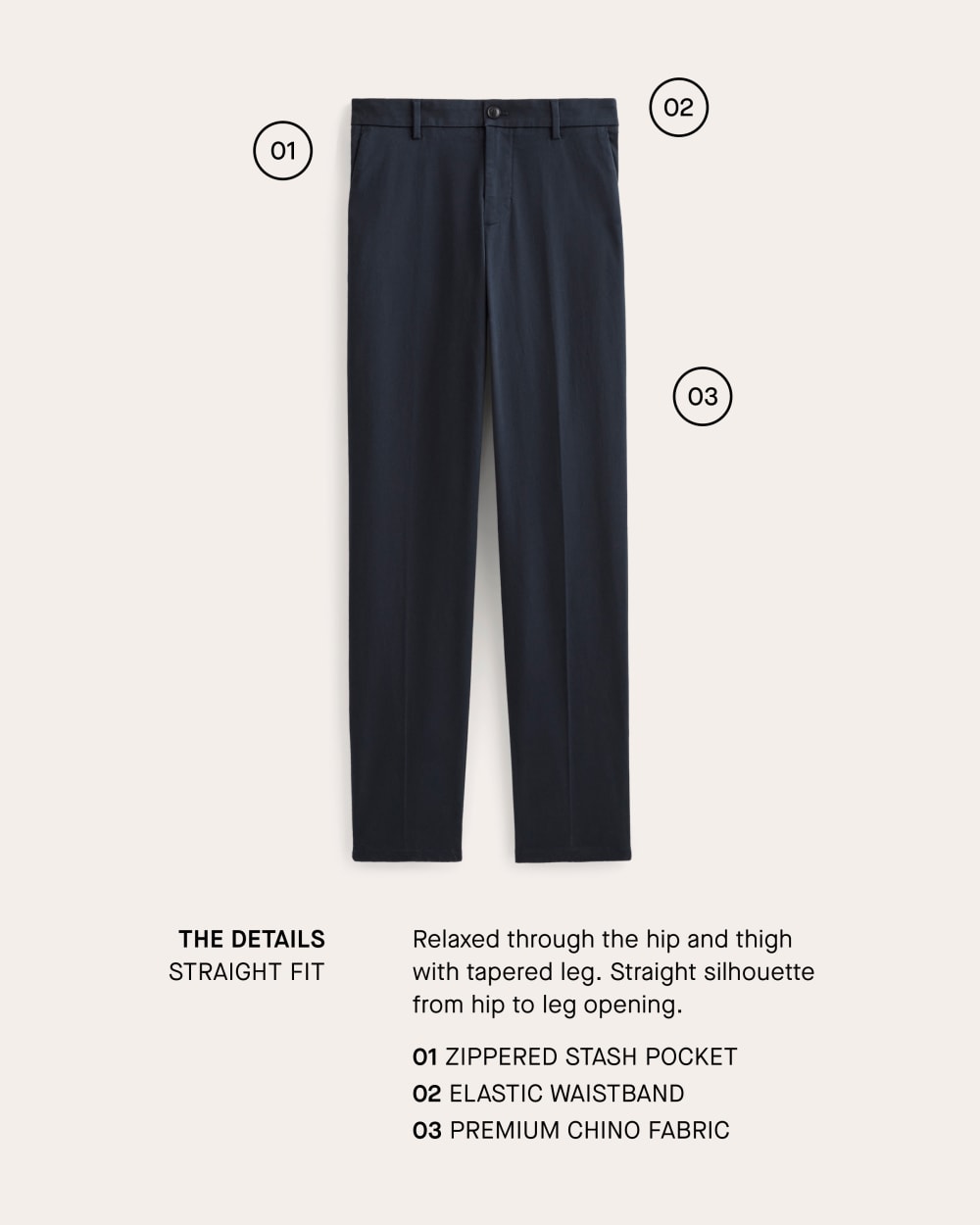 The Transit Chino | Graphite | Straight