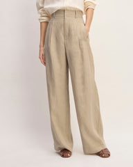 The Linen Way-High® Drape Pant  | Trench Coat Khaki