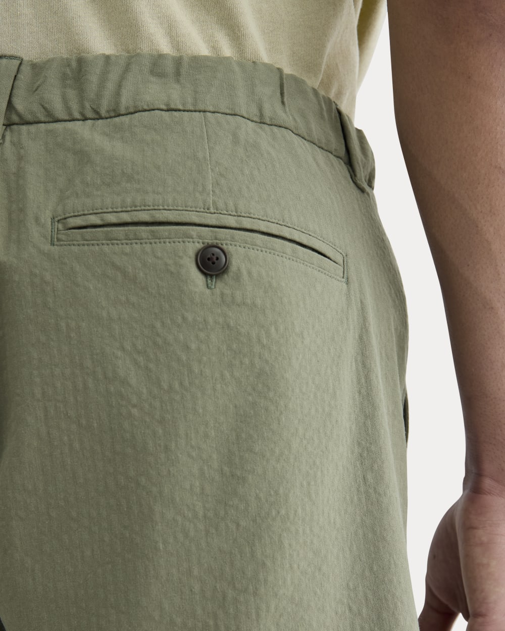 The Seersucker Short | Lichen Green