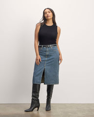 The Mid-Way Skirt | Mid Blue