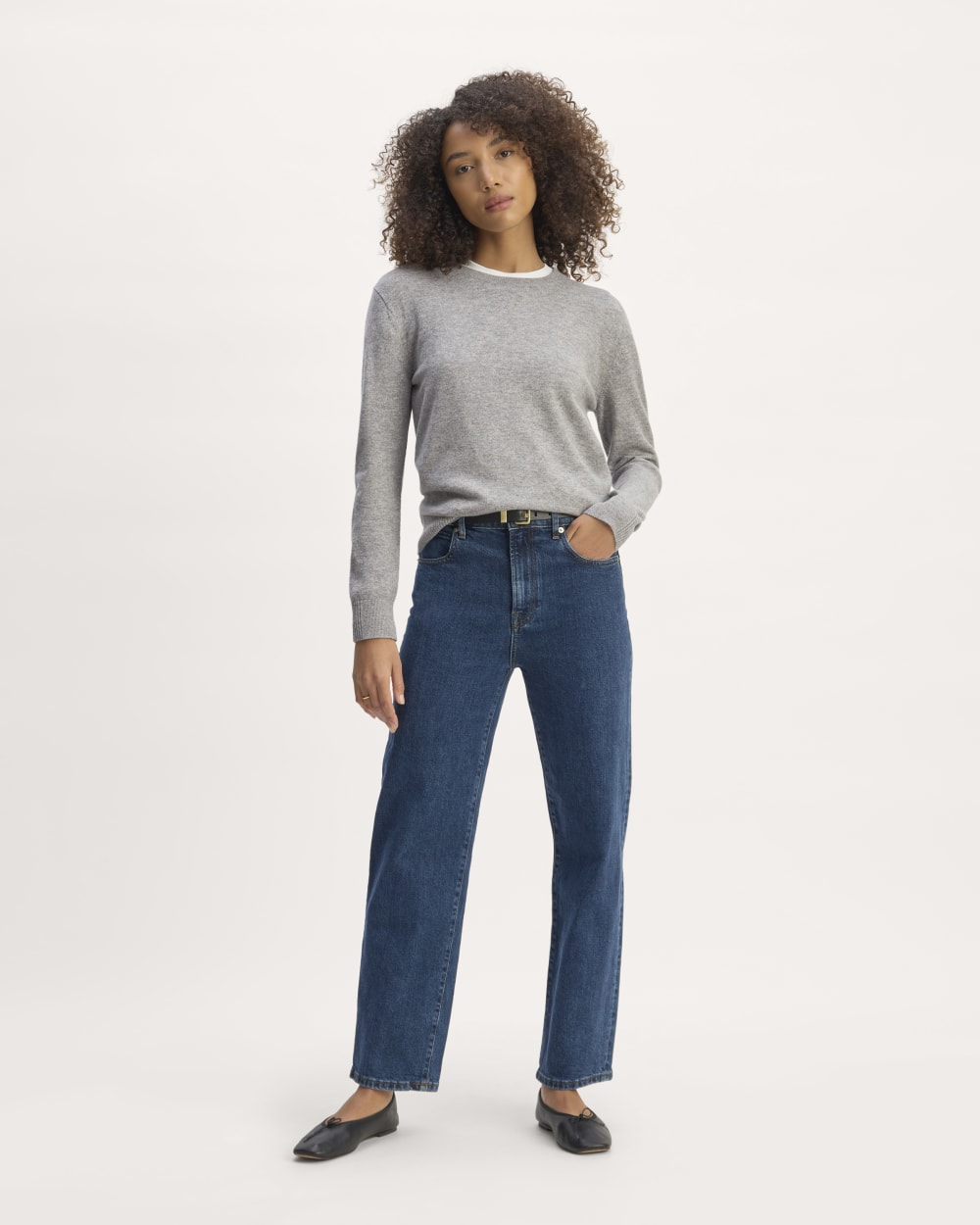 The Classic Crew in Cashmere | Light Heather Grey