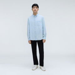 The Relaxed Organic Chambray Shirt  | Icy Blue