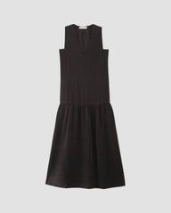 The TENCEL™ V-Neck Dress | Black