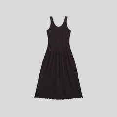 The Rib Soft Knit Scoop-Neck Dress | Black