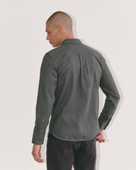 The Brushed Flannel Shirt | Heathered Graphite