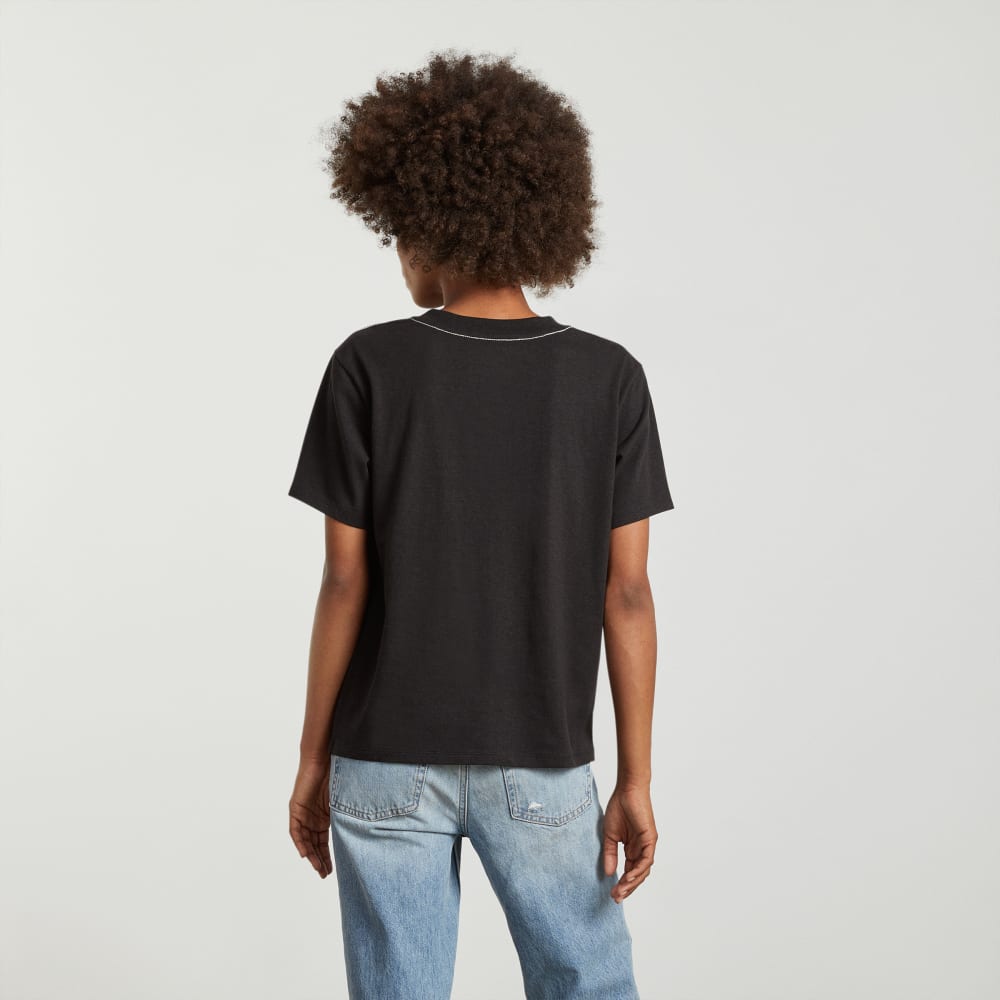 The Vintage V-Neck Hemp Tee | Black