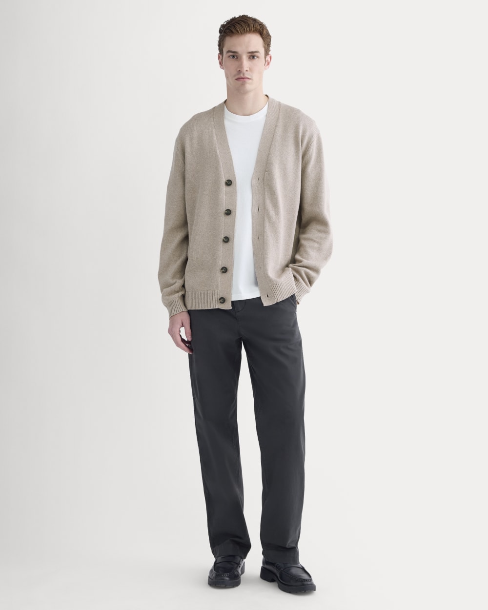 The Classic Cardigan in Everyday Cotton | Heathered Oatmeal