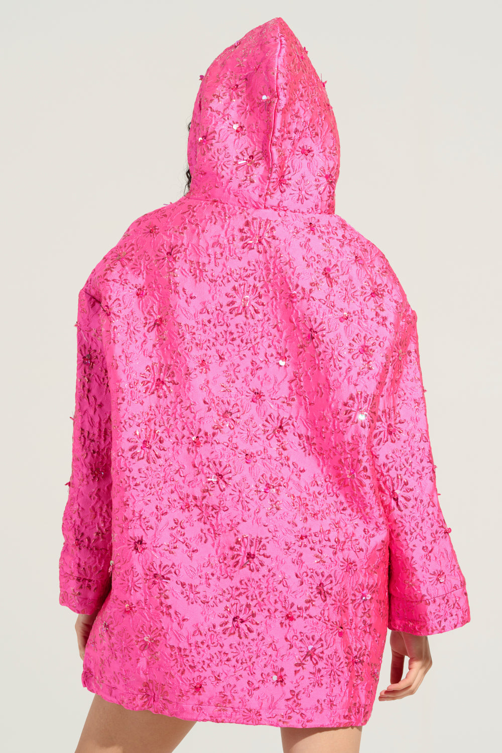 WOKE UP LIKE THIS BROCADE SWEATSHIRT DRESS