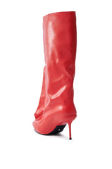 AZALEA WANG COUTURE CRAZY RED BOOT