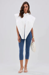 ALWAYS GIVING BUTTON DOWN POPLIN BLOUSE