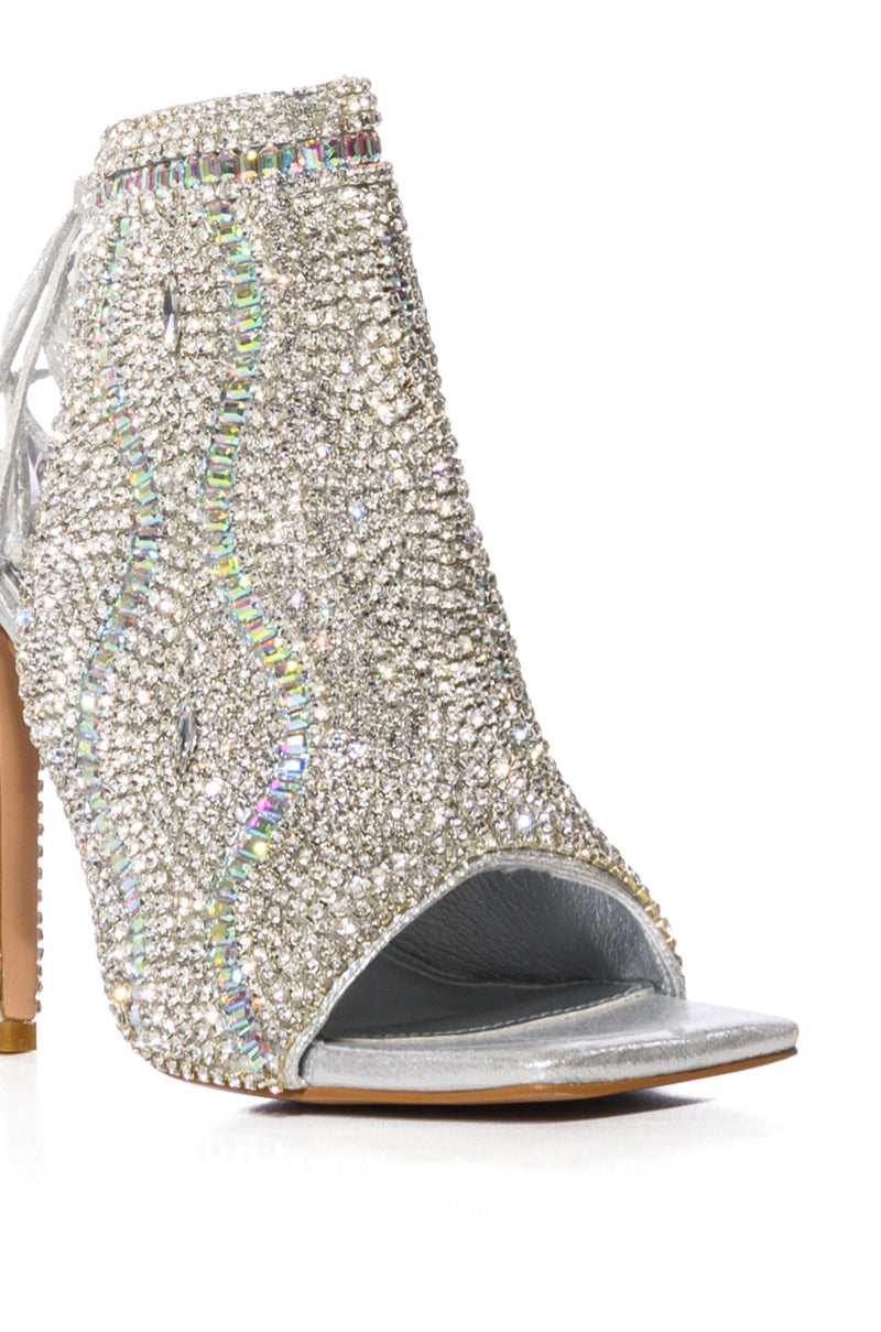 AZALEA WANG DELANIE SILVER STILETTO SANDAL